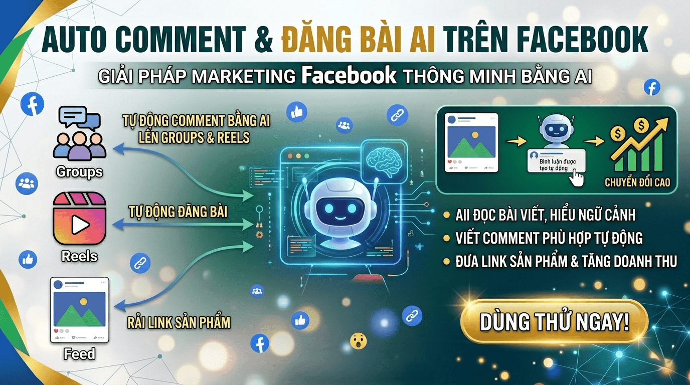 AI Auto Comment — Bán Hàng Facebook Không Cần Ngủ