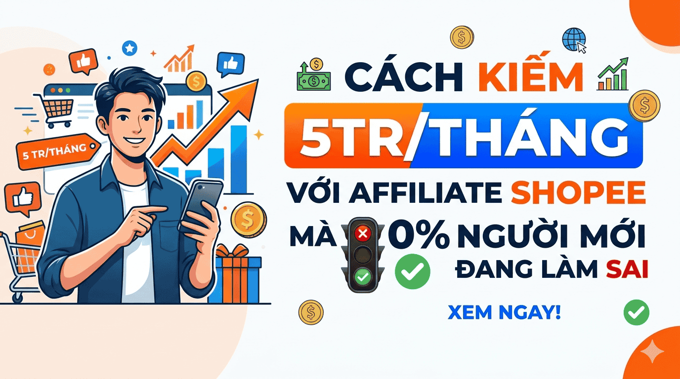 CÁCH KIẾM TIỀN VỚI AFFILIATE SHOPEE MÀ 90% NGƯỜI MỚI ĐANG LÀM SAI: BỎ REUP, HÃY KỂ CHUYỆN!