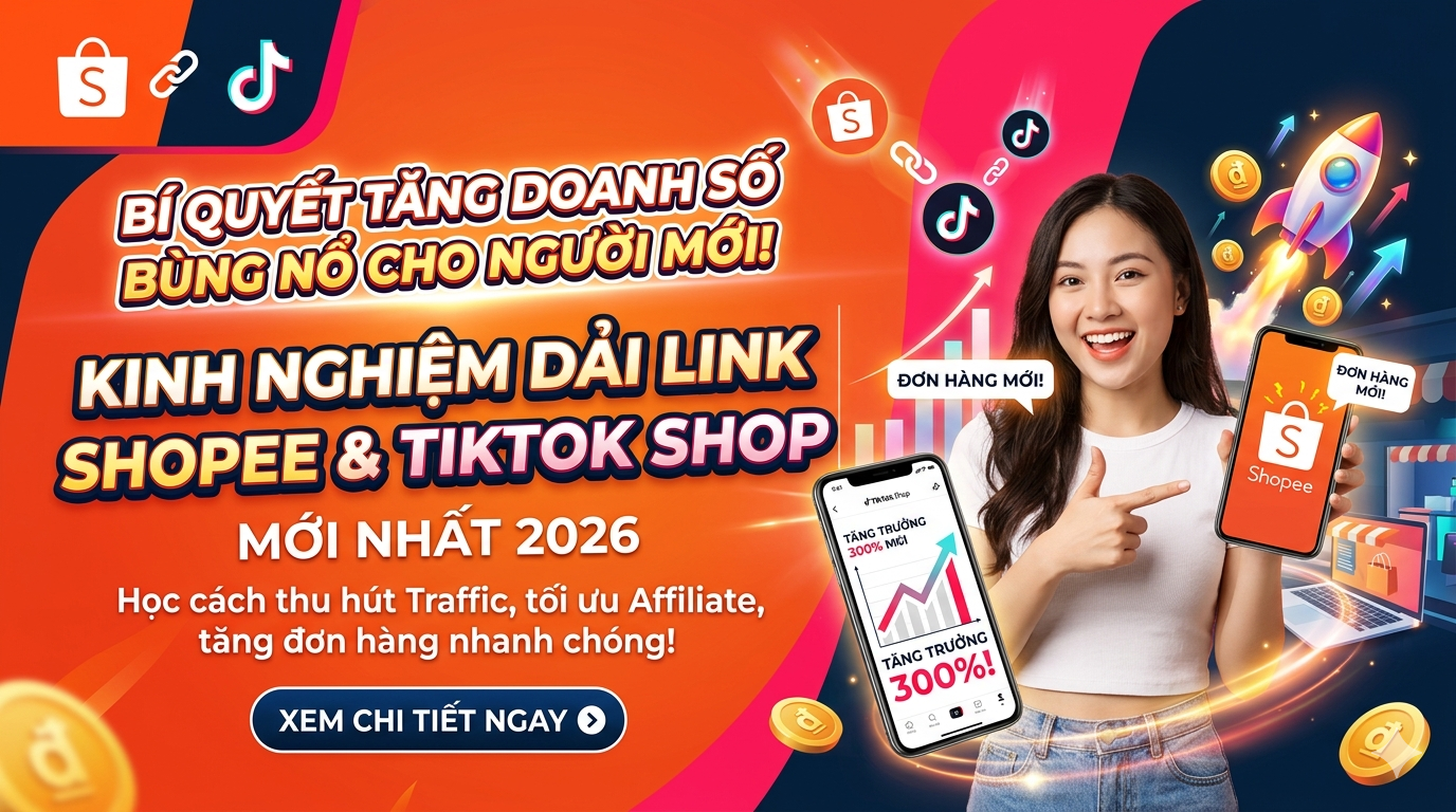 Kinh Nghiệm Rải Link Affiliate Shopee Và TikTok Shop 2026: 10 Mẹo Thực Chiến Từ 0 Đơn Lên 50 Đơn/Ngày (Không Spam, Không Bị Bóp Reach)