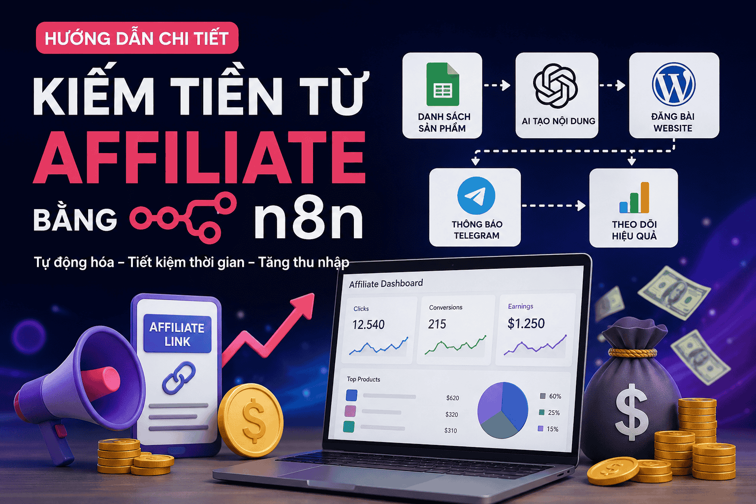 Kiếm tiền từ affiliate bằng n8n như thế nào?